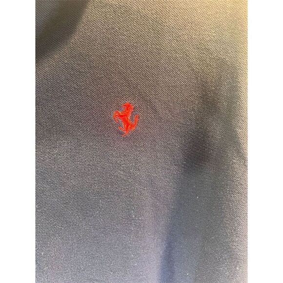 Ferrari Men's XL Navy Blue Polo Shirt Embroidered Logo Casual All Season - Picture 3 of 7
